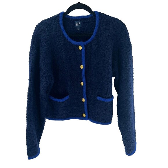 Women's Gap Boucle Cropped Cardigan Sweater Jacket Size S - Picture 1 of 6